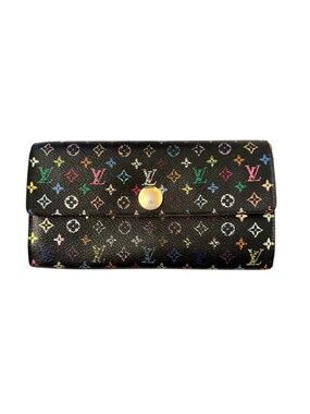 Louis Vuitton Monogram Multicolor Black Murakami Sarah Wallet